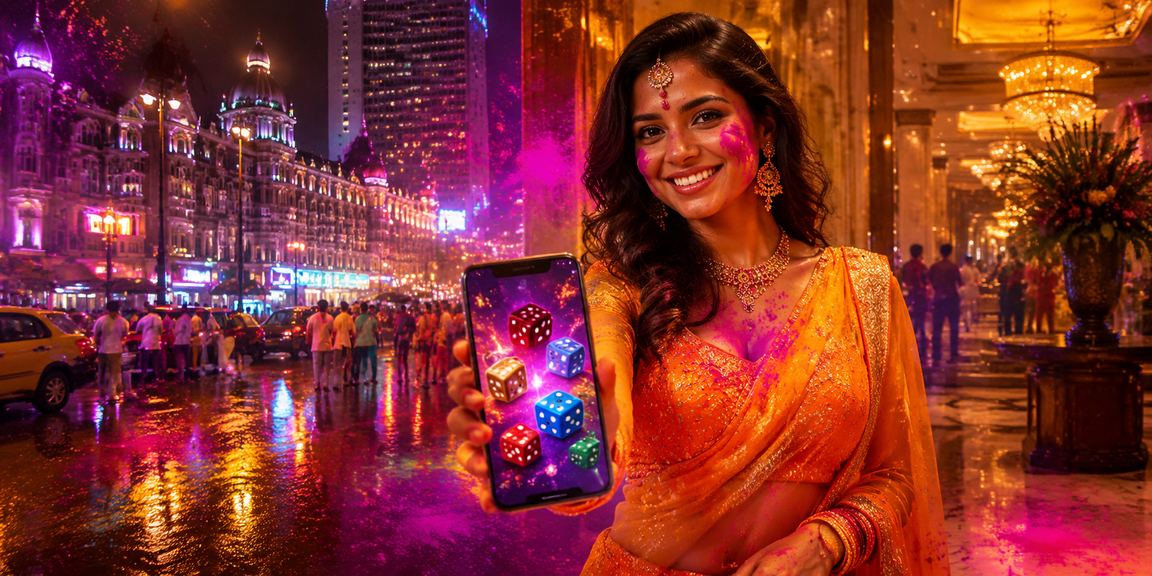 Mumbai players betting on dice games during Holi festival in live casino setting